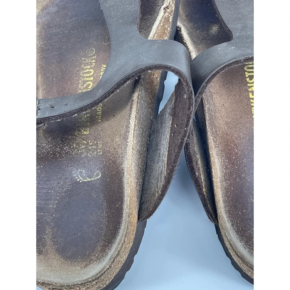 Birkenstock Women's Gizeh Bronze Brown Thong 38 Comfort Sandals Size 7 - Picture 2 of 11